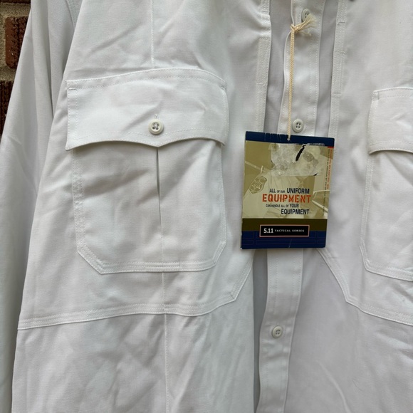 5.11 Tactical Shirt 4XL White Police Combat Casual Button Down Patrol Uniform - Picture 5 of 11
